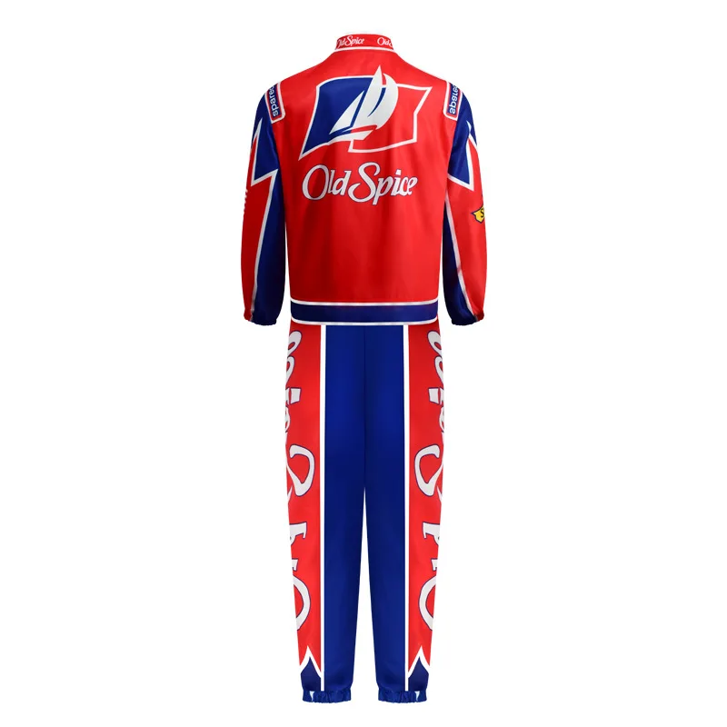 Ricky Bobby Uniforme Cosplay Masculino, Roupa de Corrida, Top e Calça Halloween, Roupa de Carnaval, Filme