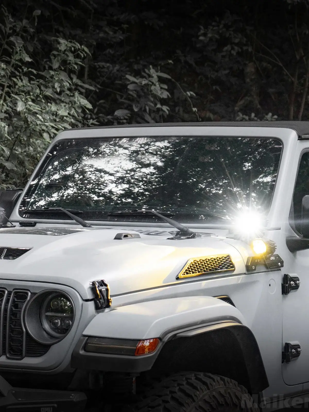 OMU 4x4 A-Pillar Pomocniczy reflektor Żółty Biały Dwukolorowy LED Światło 12V Dla Jeep Off-road Ciągnik siodłowy Łódź SUV ATV, Pojazdy — zdjęcie 2
