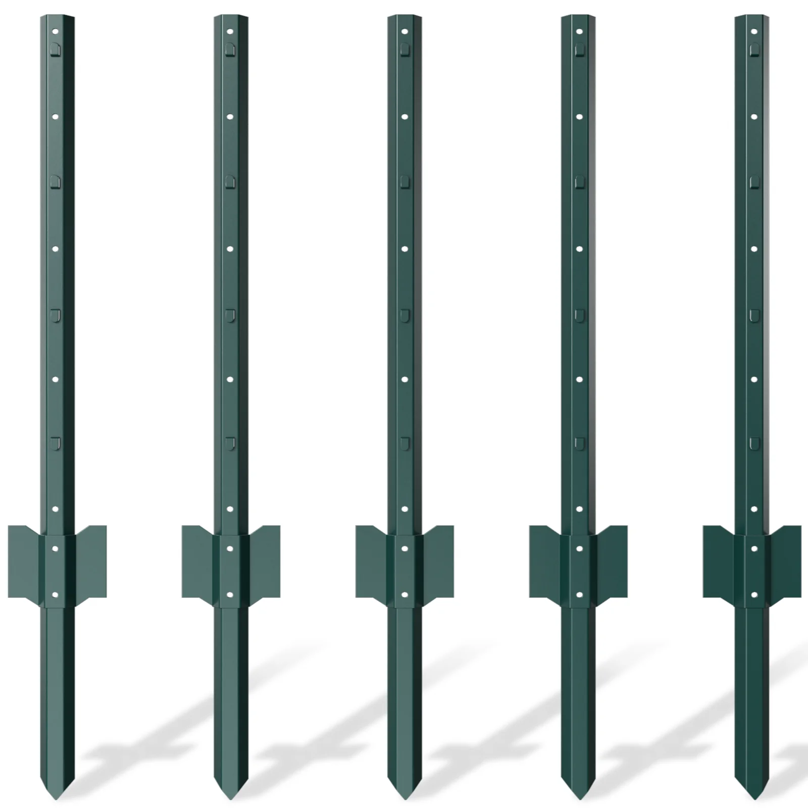 

3/5/6/7FT Fence Post, No Dig T-Post Heavy Duty Metal Fence Post Sturdy Steel Fence Stakes for Garden Yard Lawn Farms Outdoor Wire Fencing
