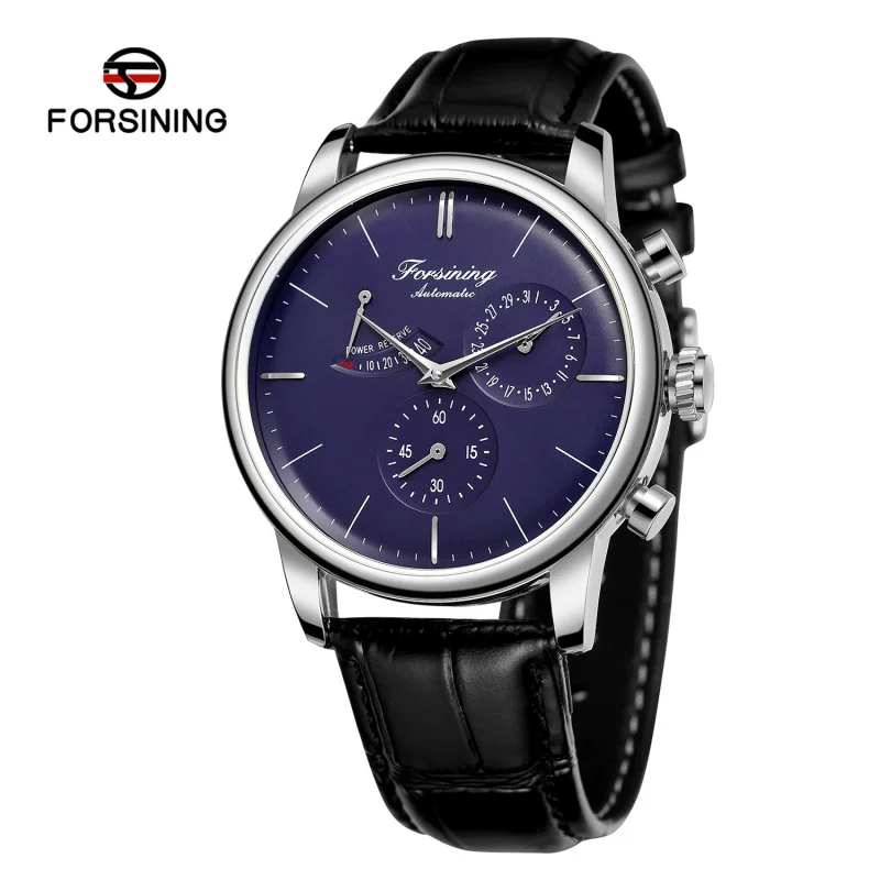 Free Shipping OUTLETSNew Product forsining Waterproof Multifunctional Mechanical Watch Power Reserve Display Men's Fashion Autom