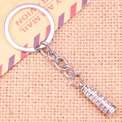 20pcs New Keychain 25x7mm leaning tower of pisa italy Pendants DIY Men Jewelry Car Key Chain Ring Holder Souvenir For Giftr Gift