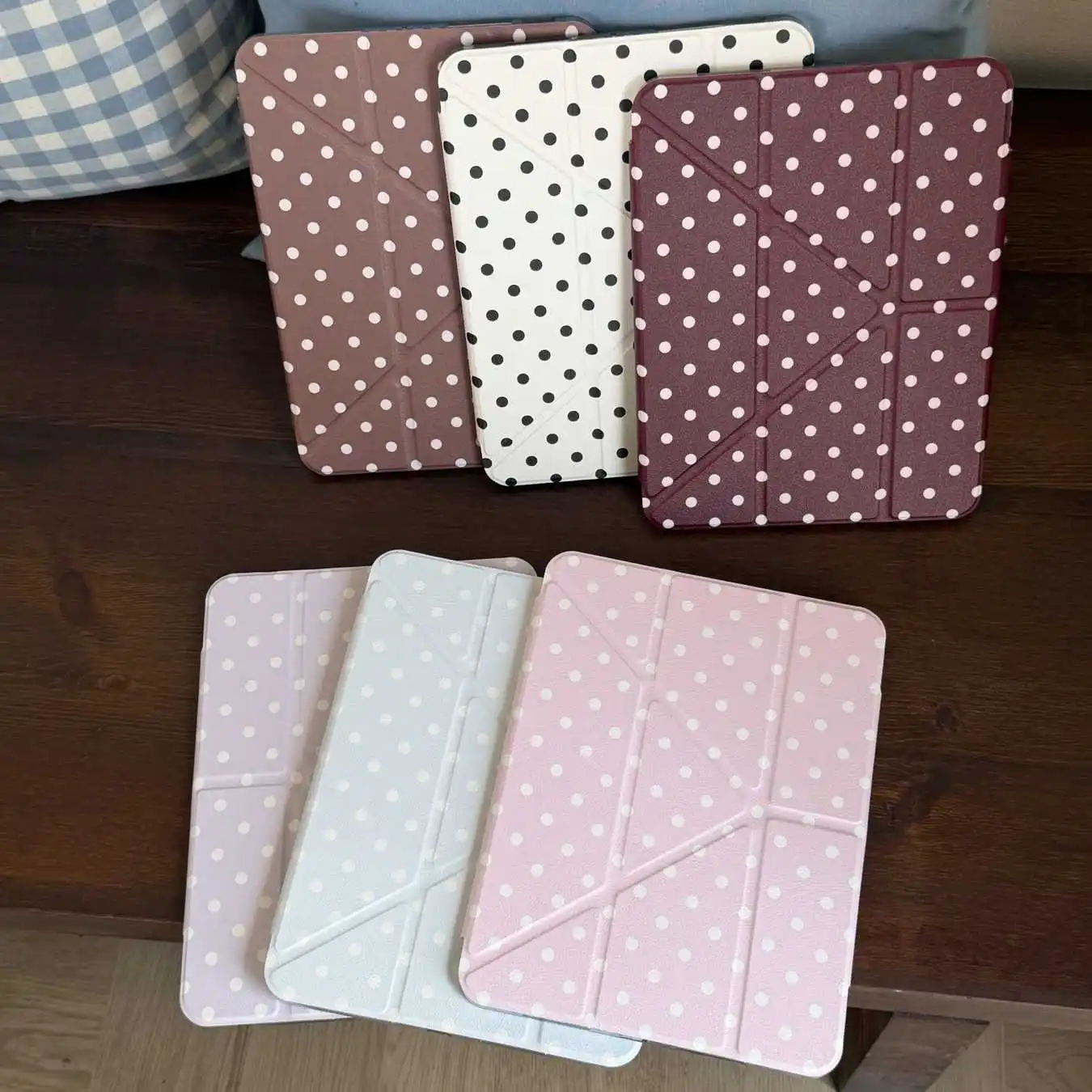 Simple polka dot Case For iPad Air 11 Case iPad 10th 11th A16 9th Cover iPad Pro11 4 5 10.9in 12.9 M2 M3 M4 Mini 7 Pencil Holder