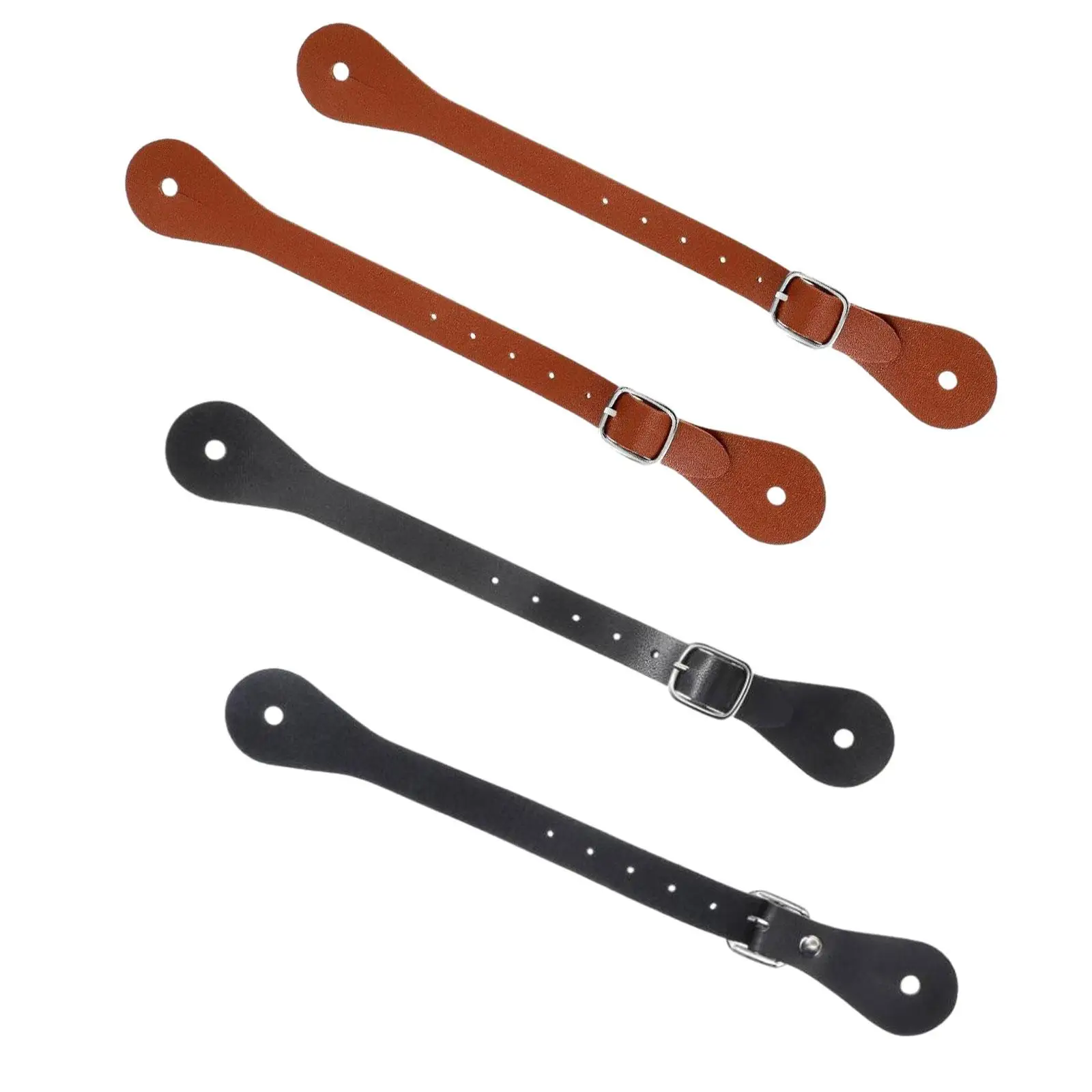 Spur Straps Set of 2 with Buckle Ladies PU Leather Premium Adjustable Spur Belt for Outdoor Equestrian Horse Riding Accessories