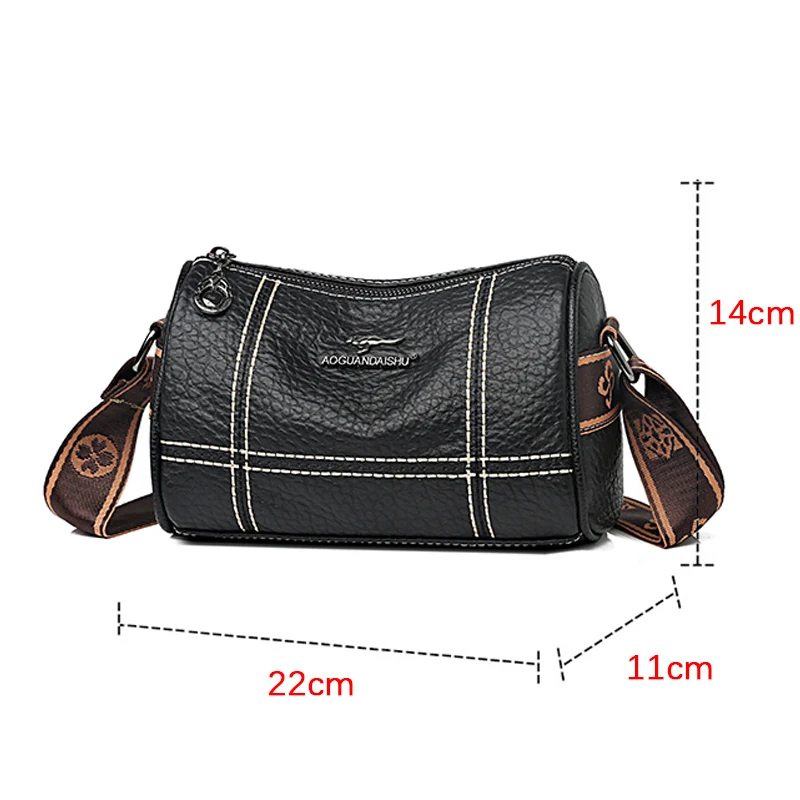 High Quality Solid Color Genuine Leather Shoulder Crossbody Bags For Women 2023 Genuine Leather Ladies Handbags Female Tote Sac