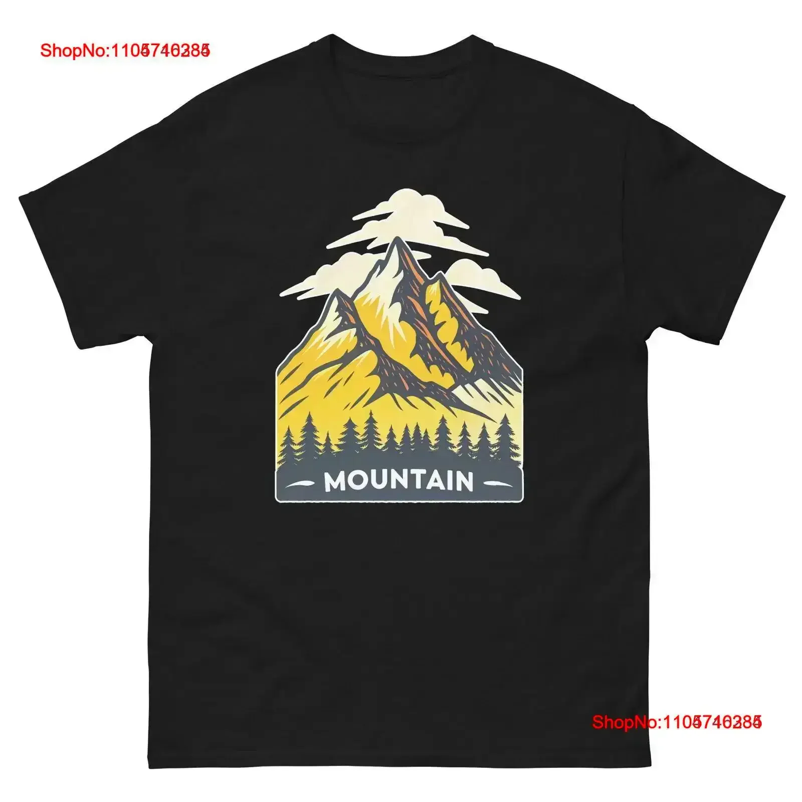Mountain Geographical Landscape Location Scenery T Shirt vintage Washed Stylish homme Stretched Comfortable Casual vintage