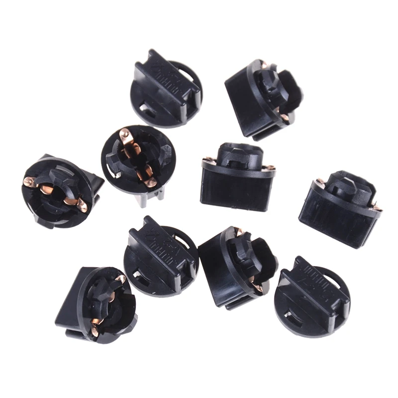 10 Pieces T10 Socket Dashboard Instrument Panel Socket T10 W5W 168 192 194 Twist Lock Wedge Bases Lamp Dash Bulb Plug