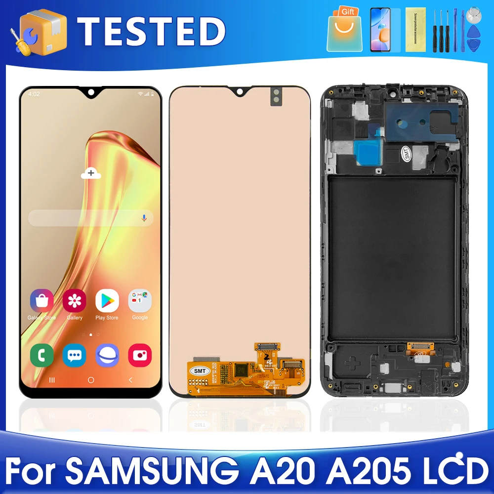 6.4\'\'A20 For Samsung For  A205F A205G A205W A205U A205S LCD Display Touch Screen Digitizer Assembly Replacement