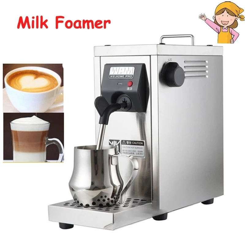 220V Commercial Fully Automatic Pump Pressure Steam Milk Frother Foam Machine for Coffee Shop Coffee Making