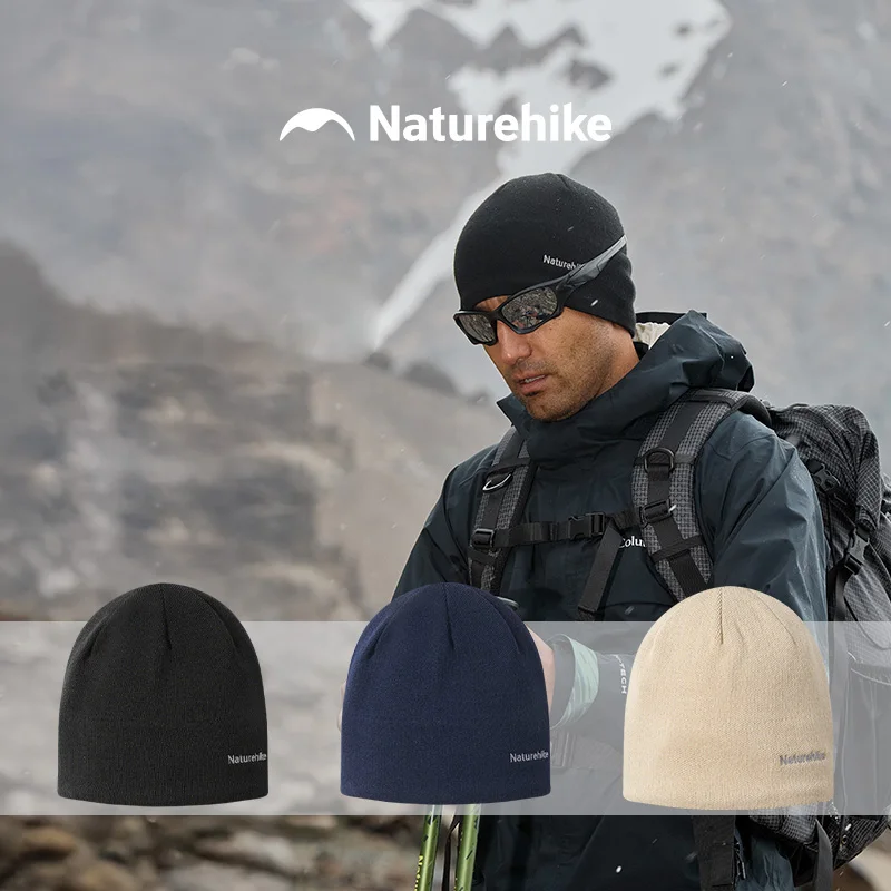 

Naturehike Outdoor Merino Wool Knitted Hat Men Women Keep Warm Winter Hiking Soft Beanie Hats