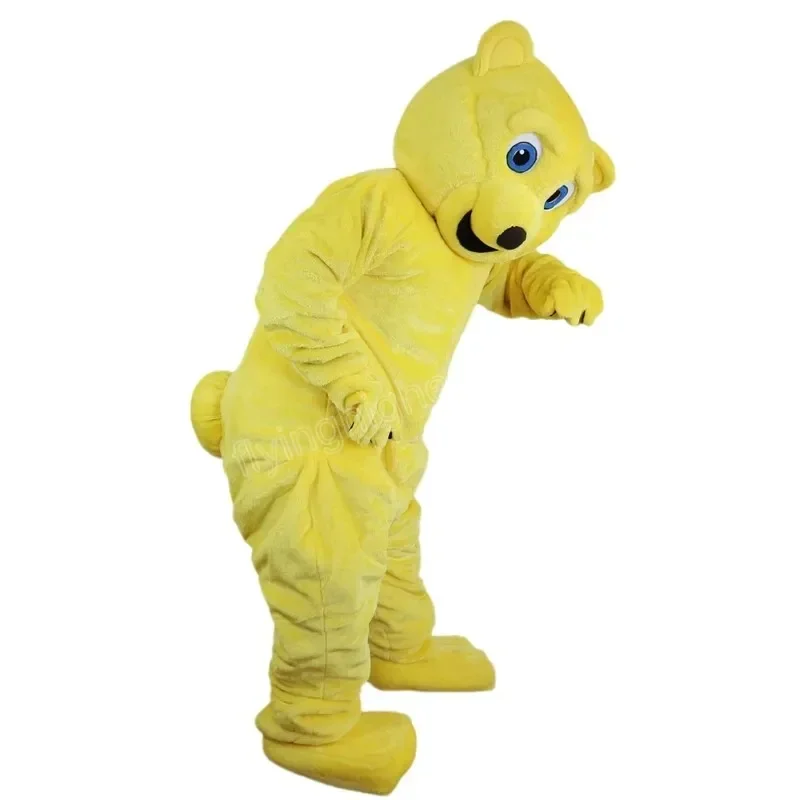 

Yellow Bear Mascot Costume Full Set Cartoon animal Fancy Suits Carnival Adults Dress Christmas Birthday Party Outdoor Outfit