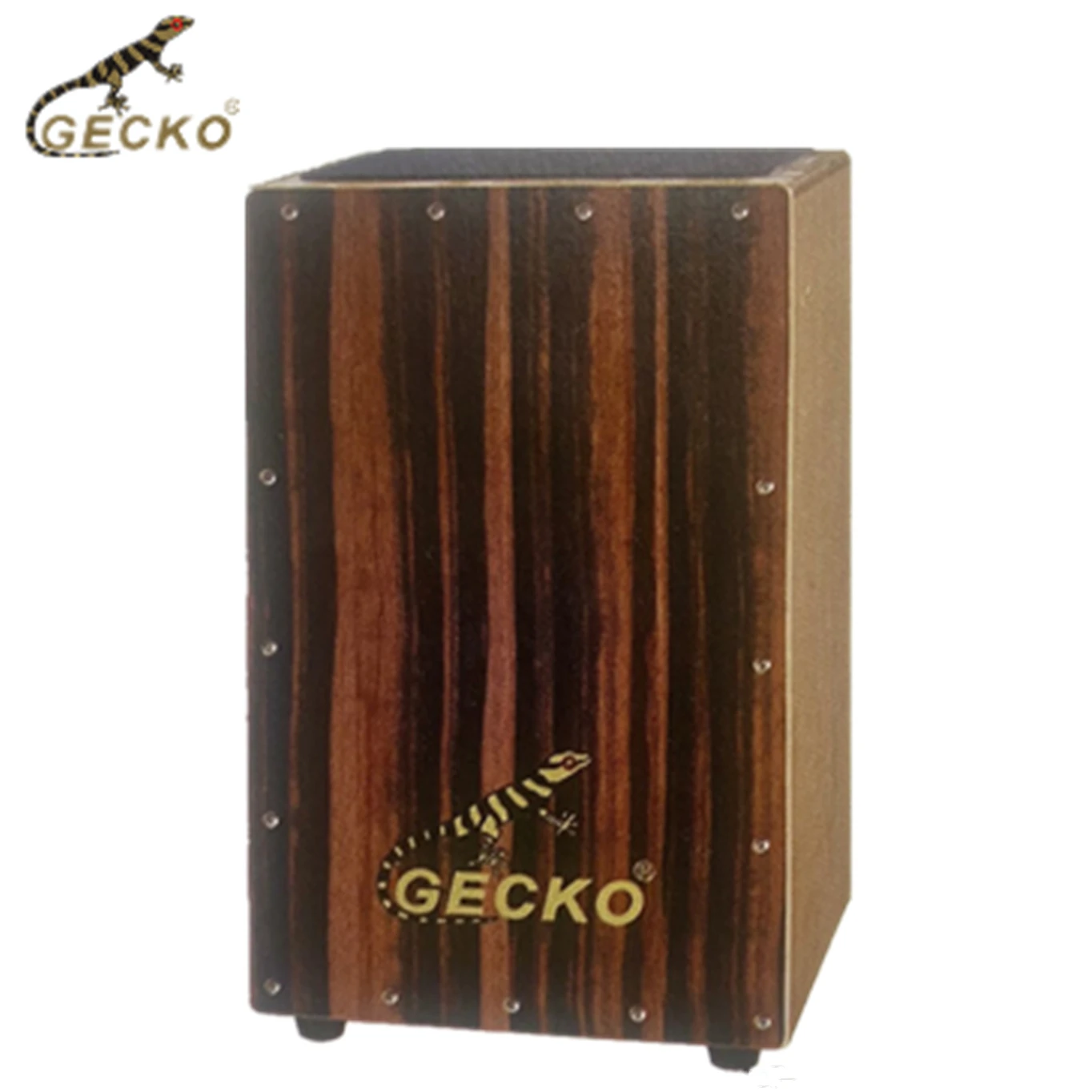 GECKO CL10EN Cajon Box Drum Wholesale Price Natural Ebony Playing Surface Birch Percussion Steel String Cajon Box Drum