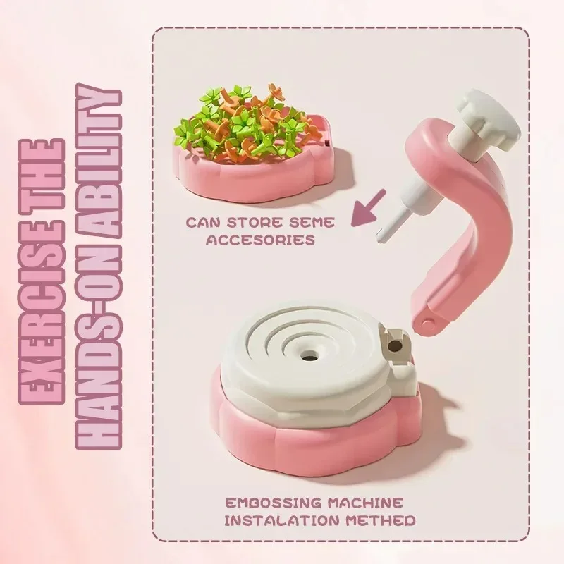 Handmade Kids Bouquet Making Machine Set Adorable Style Realistic Flowers Artificial Flower Toy Set Imaginative Play
