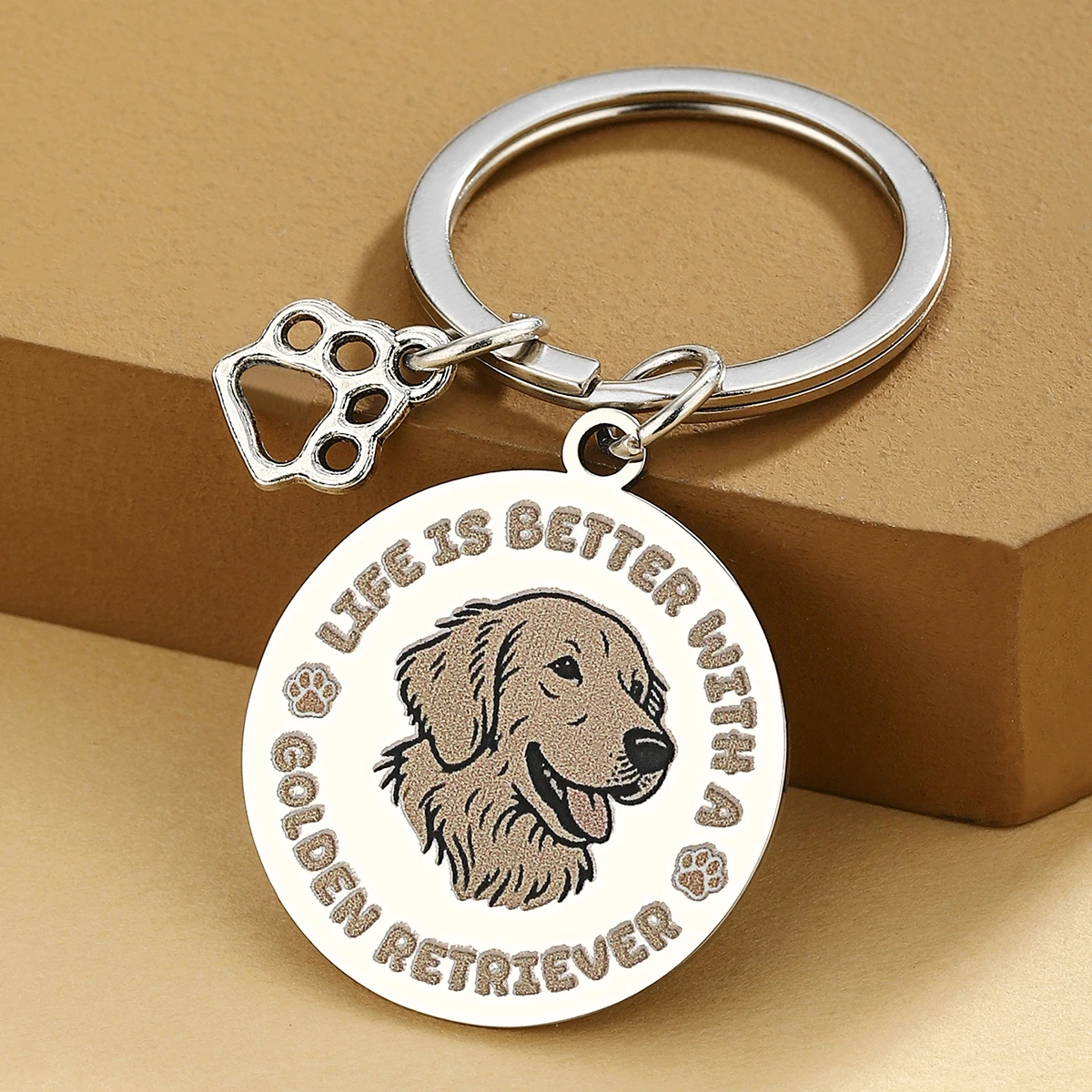 Golden Retriever Gifts Golden Retriever Keychain for Women Men Gifts For Dog Lovers Dog Mom Dogs Dad Christmas Decor ﻿