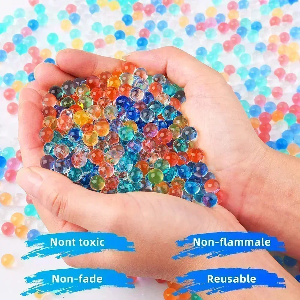 Manik-manik Air QWater Dengan Botol 7-8mm Gel Manik-manik Air Cocok Untuk Senapan Gel Ball Dan Senapan Splatter Ball Tidak Beracun Tidak Mengotori 1p