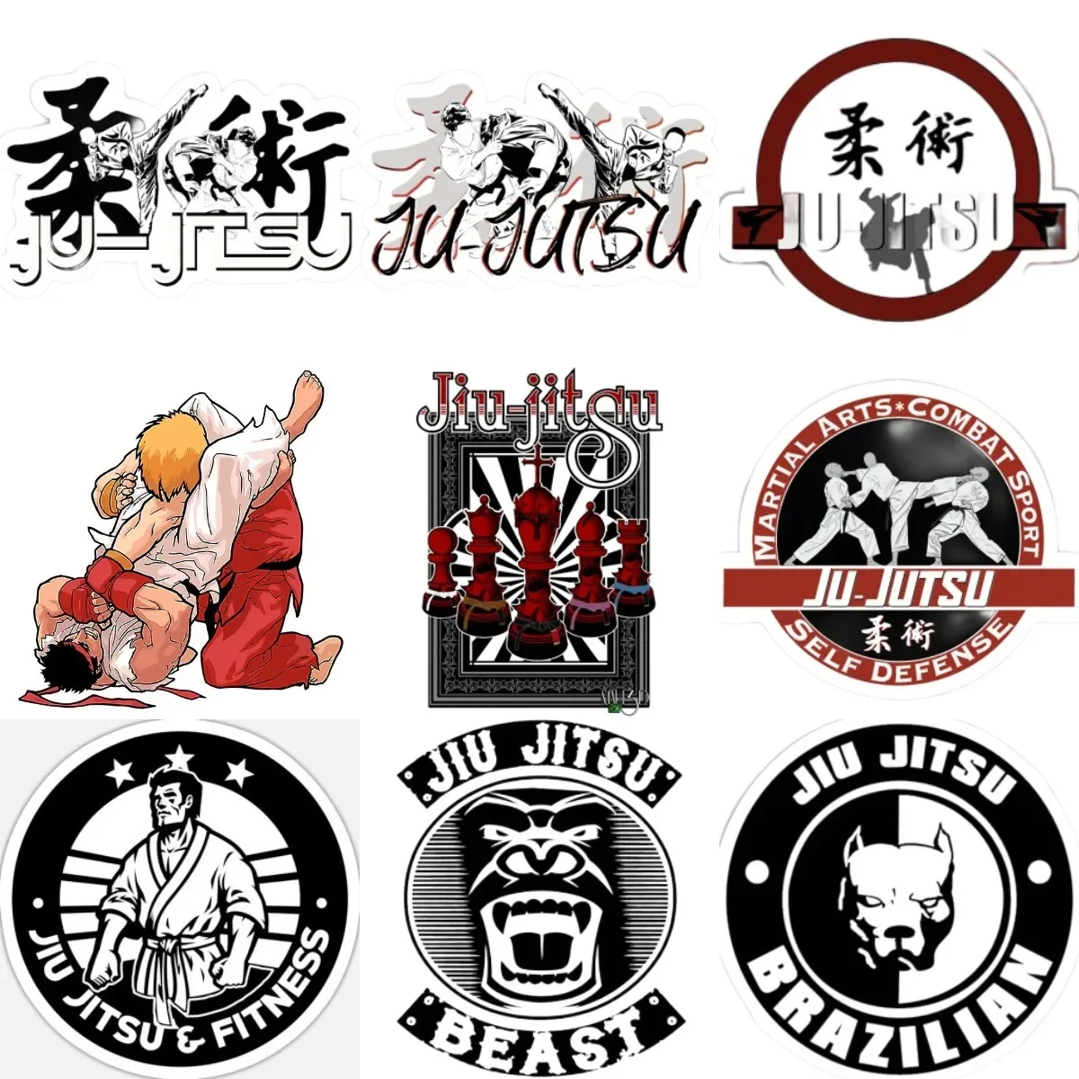 

Creative Jiu Jitsu Strangulation Stickers Wall Room Fridge Table Motorcycle Bumper Truck Window Off-road Car Decal Customizable