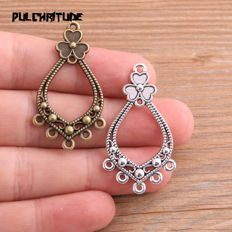 8pcs 23*41mm New Product Two Color Zinc Alloy Bottle Flower Porous Connectors Jewelry Making DIY Handmade Craft
