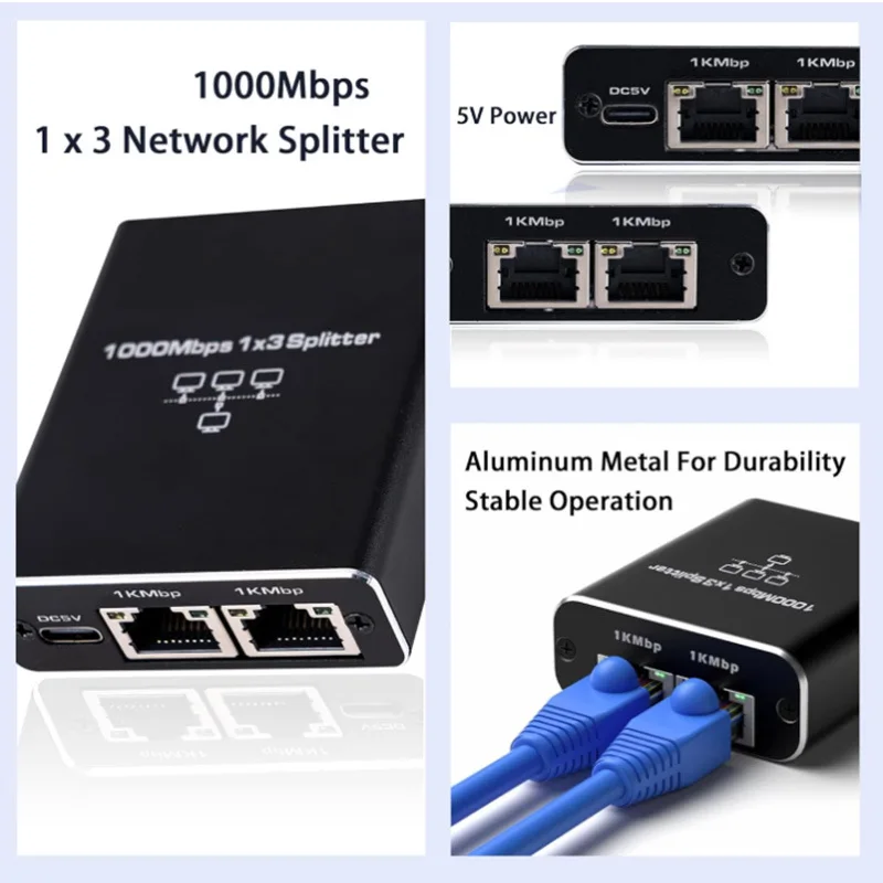 

Сетевой разветвитель 1000 Мбит/с Концентратор 1–2 Адаптер RJ45 Гигабитный преобразователь Интернет Ethernet 8P8C Удлинитель тележки Удлинитель вилки