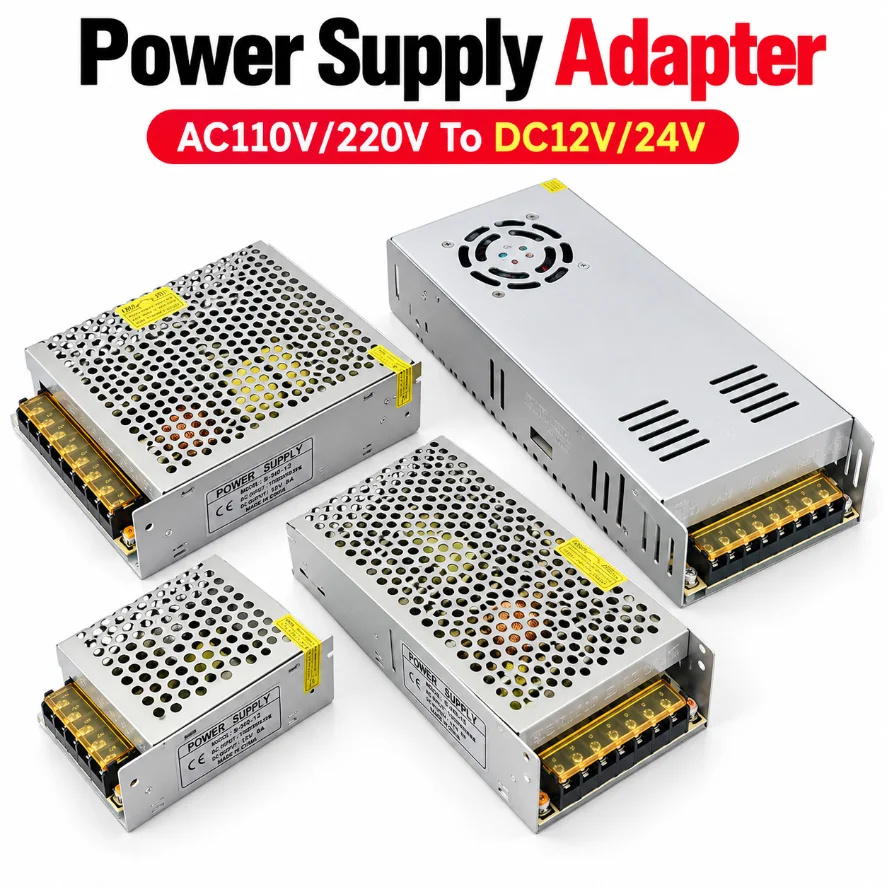60-1200W Switching Power Supply LED Driver Transformer Power Adapter for LED Strip Light CCTV Camera Industrial Equipment