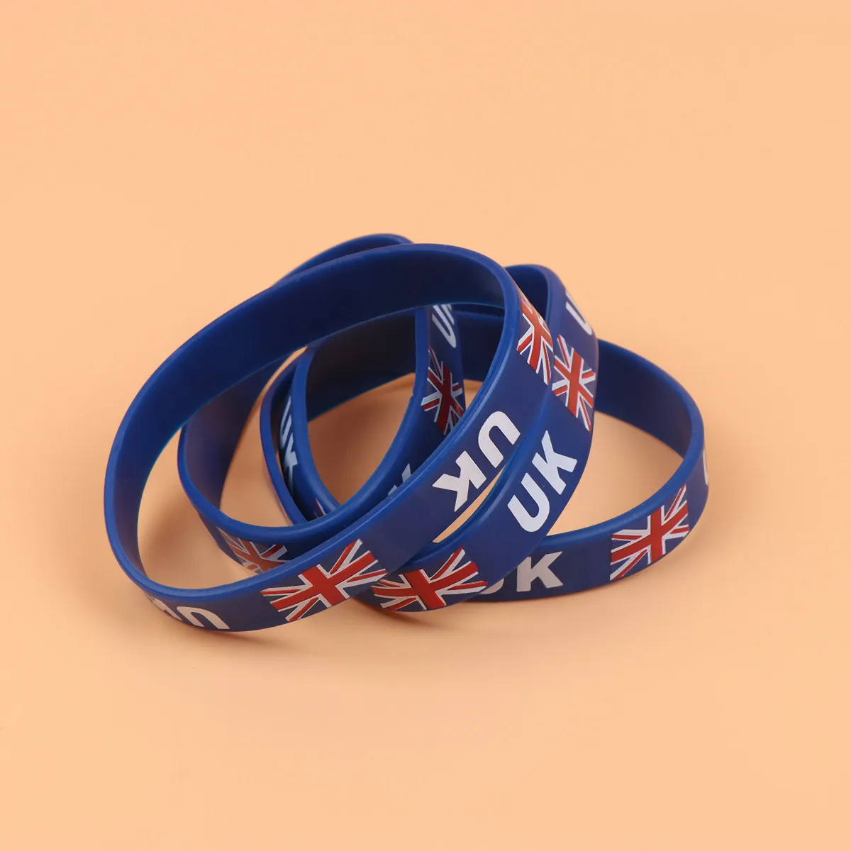 10Pcs Silicone Wristbands Environmental Country Flag Bracelet Suitable for Soccer Football Game Day Fan Support