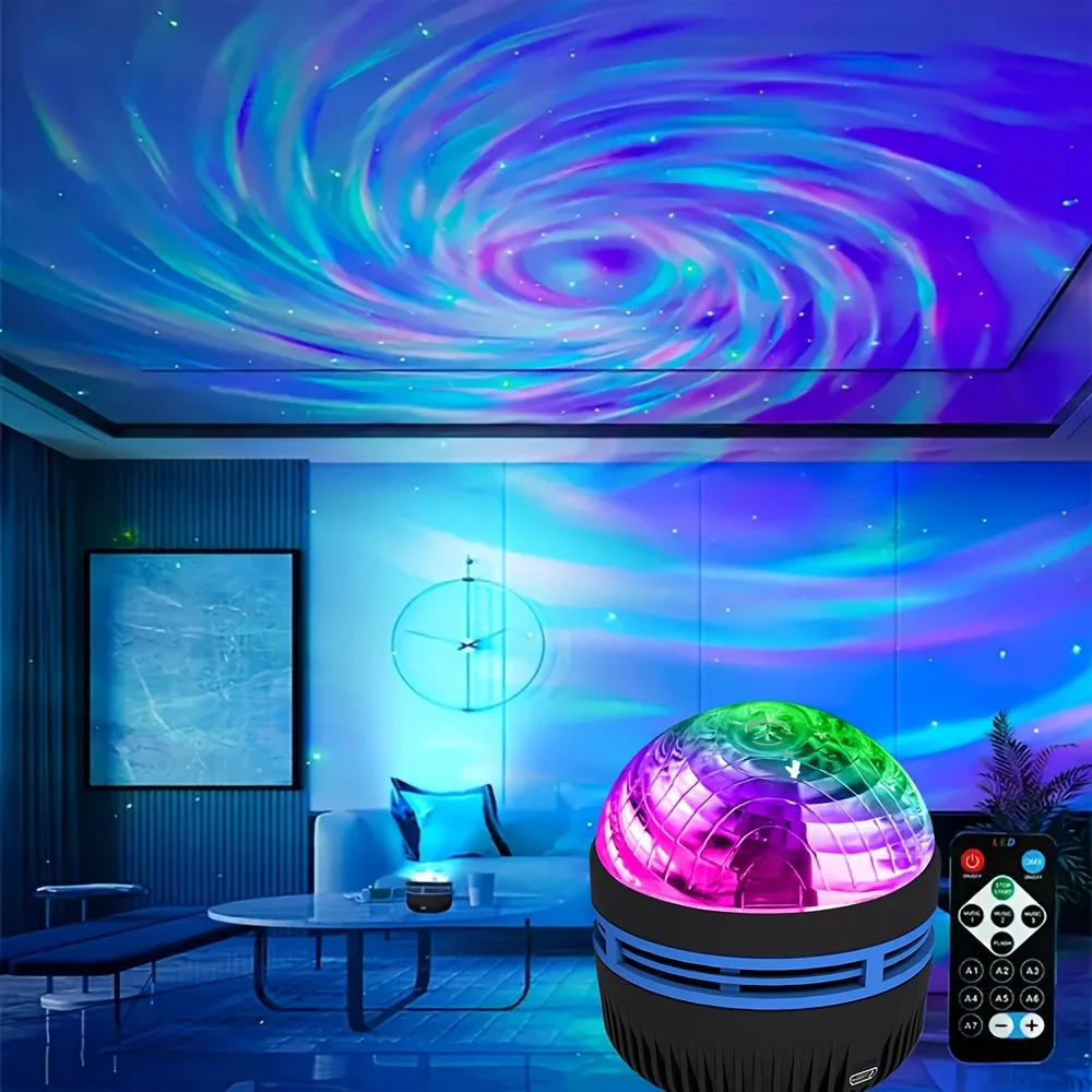 LED NightLights Galaxy Projector Remote Control 5V USB Rechargeable Starry Sky Lamp DMX Sound Active 7 Modes for Kids Room Decor image 3