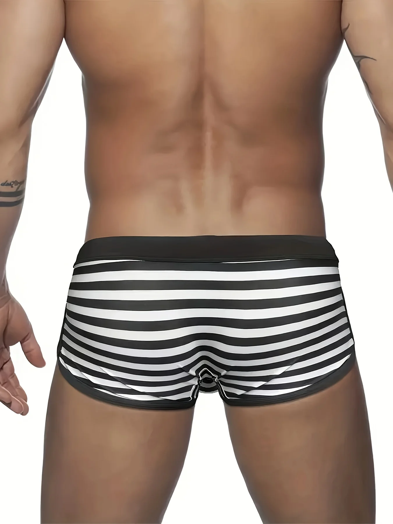 Comfortable swimsuit/clothing/swimsuit, men's quick drying stripe design, suitable for beaches and hot springs