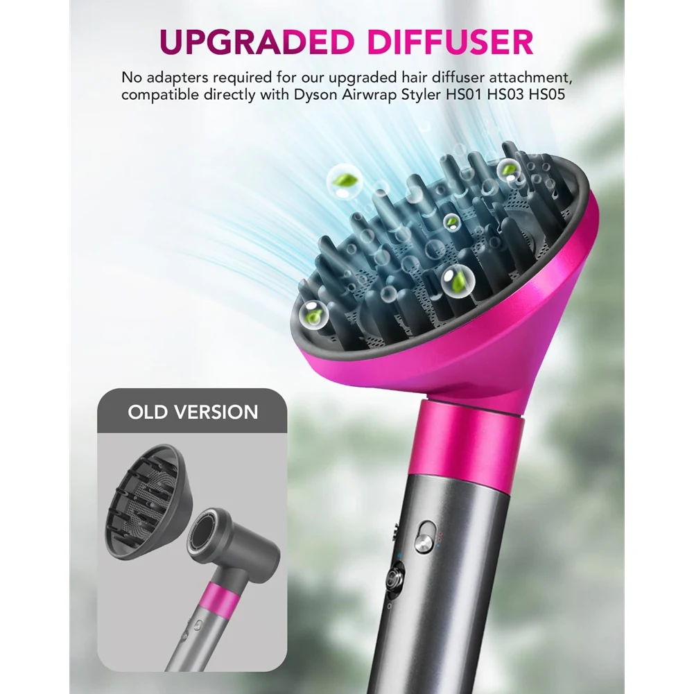 

No Hot Plates, Hot Air Styler Attachment,For Dyson Airwrap HS01 HS05 HS08 Flexstyle Hair Styler Airflow-A77G