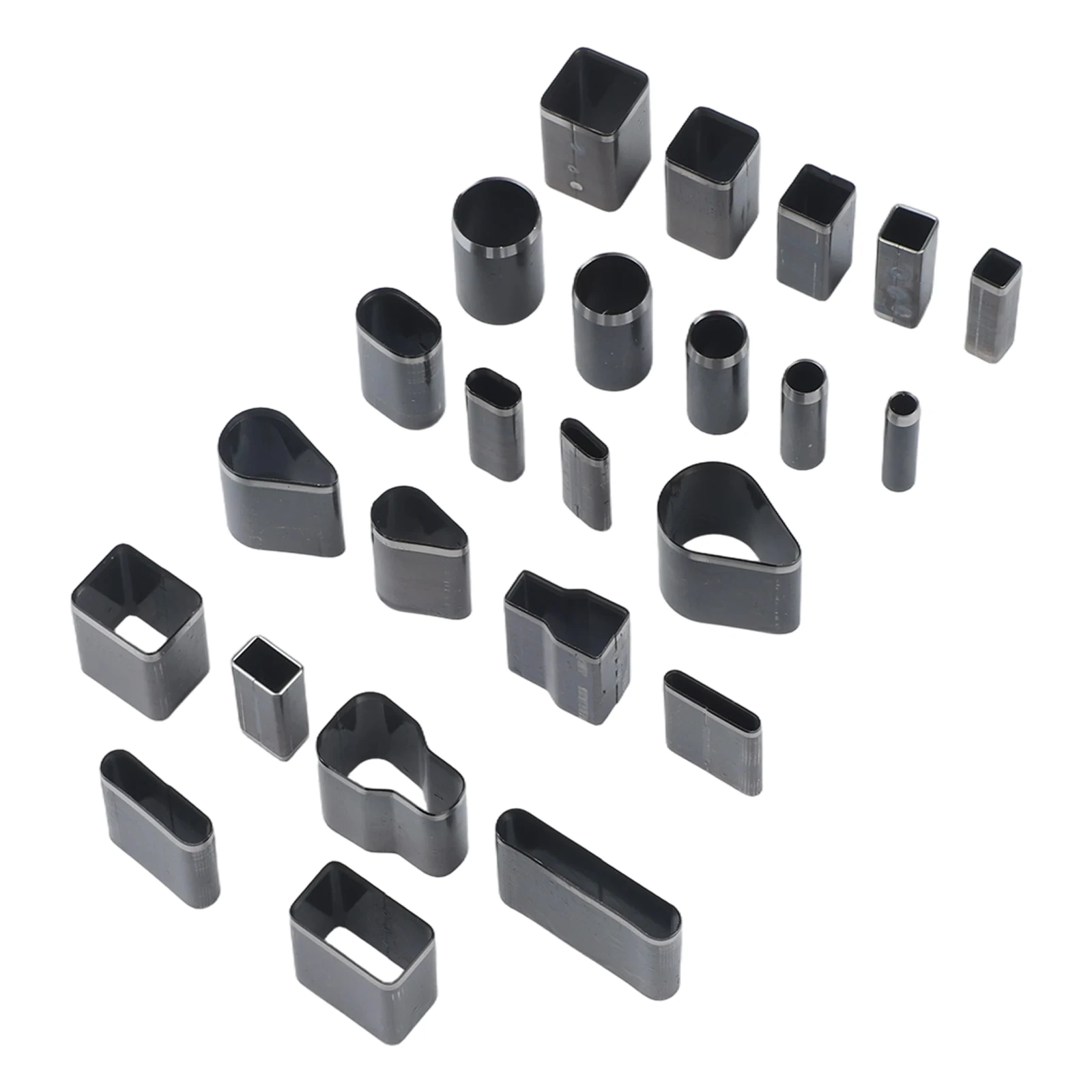 55 Pcs Leather Punch Set with High Steel for Creating Round Square Oval Holes in Leather Cardboard Plastic Film
