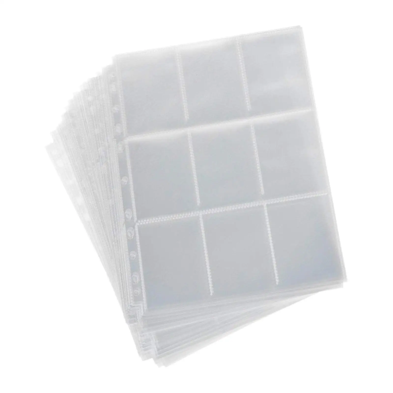 Plastic Card Sleeves Hard Binder Double Sided Page Protectors for Sports Cards Unopened Boxes and Rare Cards