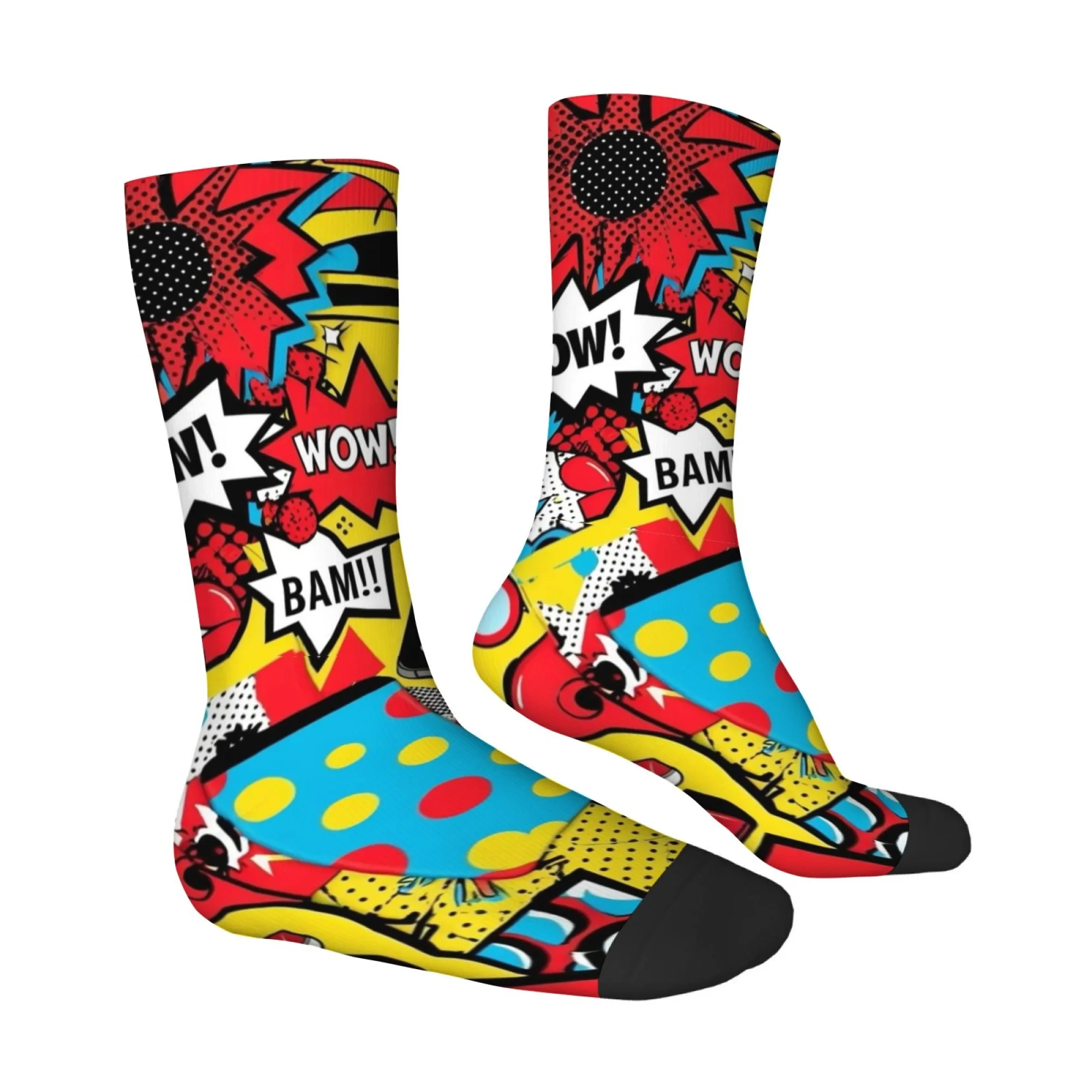 Cartoon-themed Harajuku-style Game Print Men's Socks Comfortable Non-slip Soft Socks Quirky Street Party Outdoor Cycling Socks