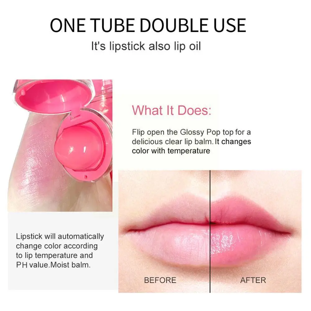 Bálsamo labial 2 en 1 de doble uso, lápiz labial hidratante que cambia de Color, cosméticos, brillo labial, aceite de maquillaje X2t2