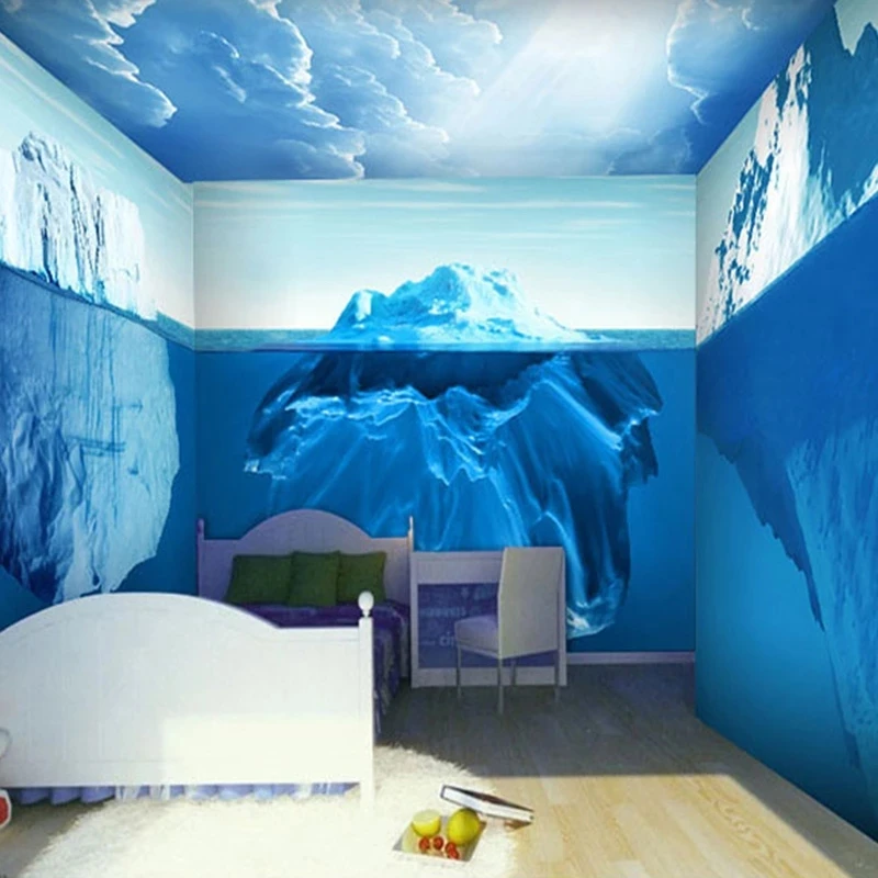 Custom Mural Antarctic Ice Penguin Animal 3D Bedroom Wallpaper Children's room Living room sofa TV background wall restaurant 8d