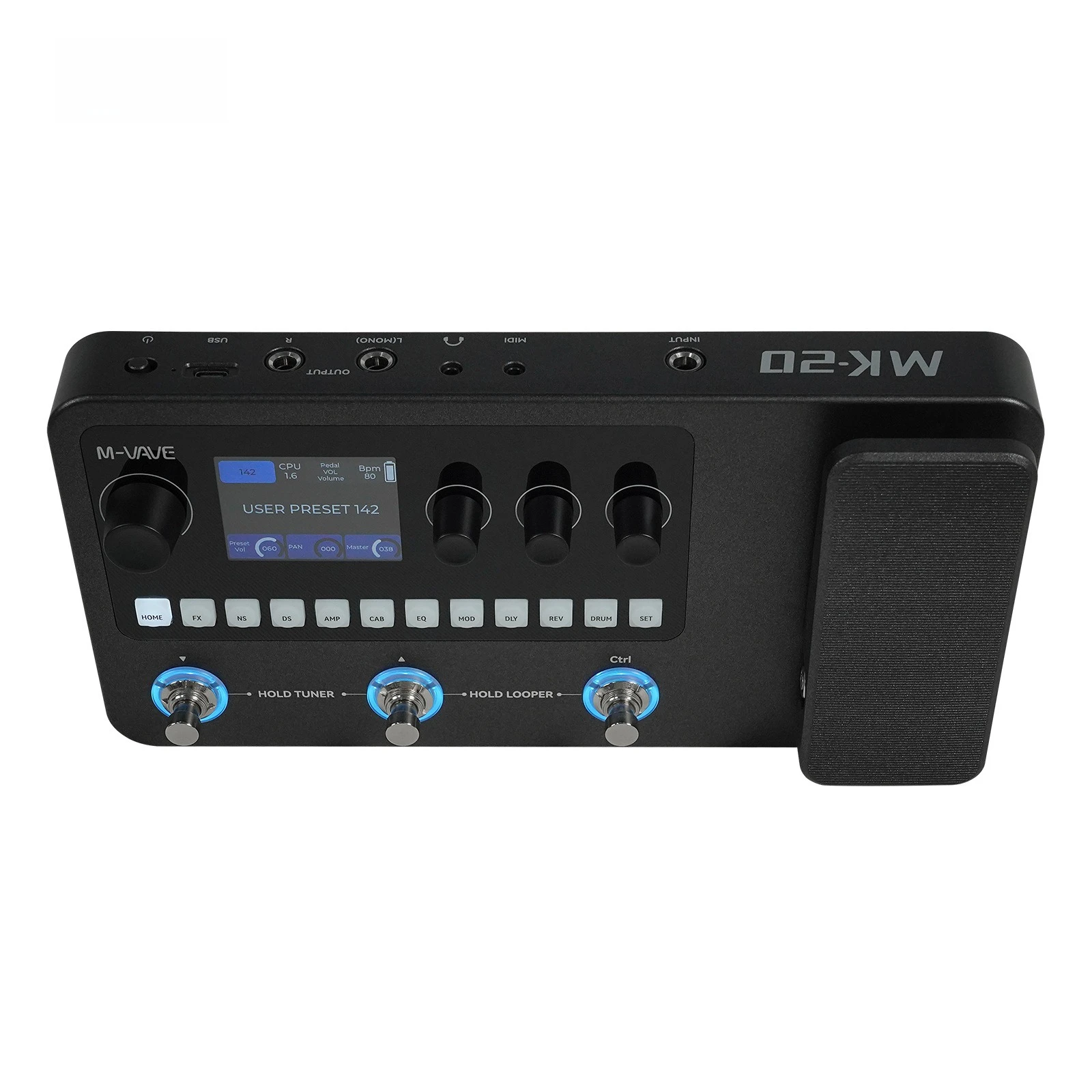 M VAVE Guitar Bass Multi Effects Pedal Multi Function With Drum Machine Looper