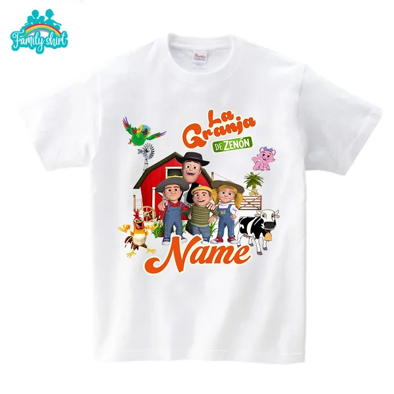 Farm Family T Shirts Birthday Shirt Matching T-shirt 2023  Party Matching Clothes Outfit Kids Clothes Baby Jumpsuit Custom Name