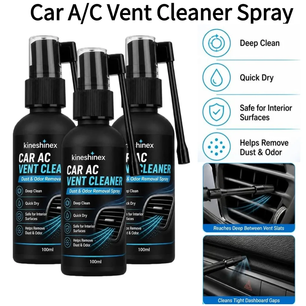 Car Air Conditioner Vent Cleaner Spray Summer AC Cleaning Foam Deep Dust Deodorizer Removal Quick Dry Auto Interior Accessories