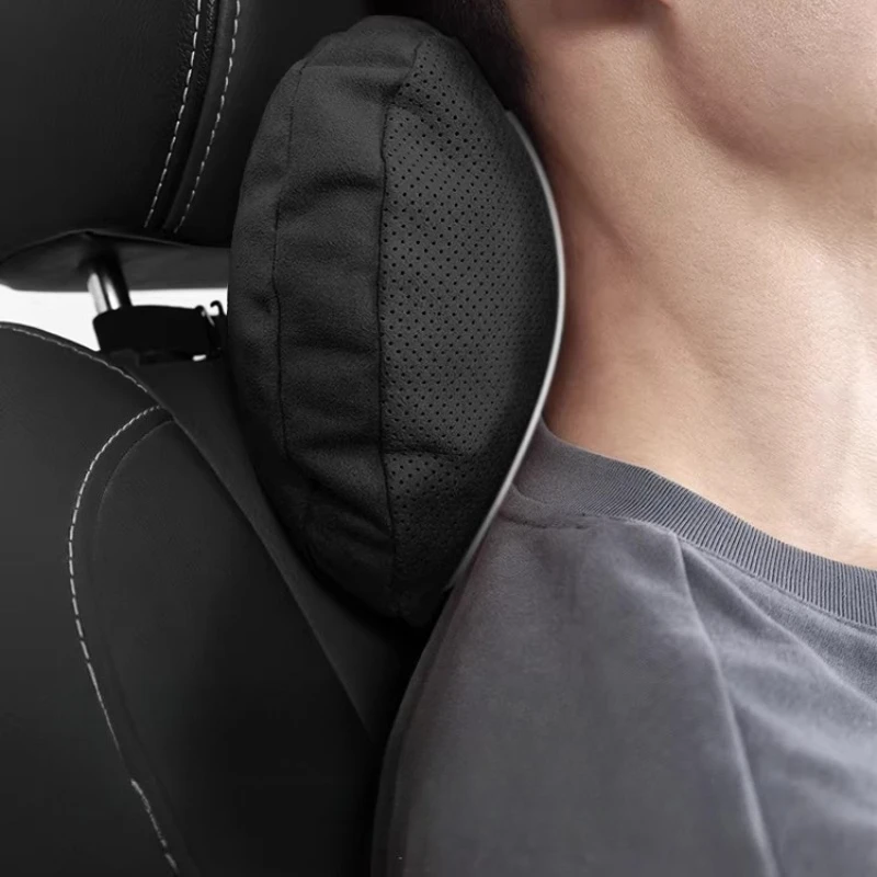 For BMW Car Headrest Mercedes-Benz BMW Audi Seat Pillow Neck Pillow Waist Rest Car Car Flip Fur Headrest Automobiles Accessories