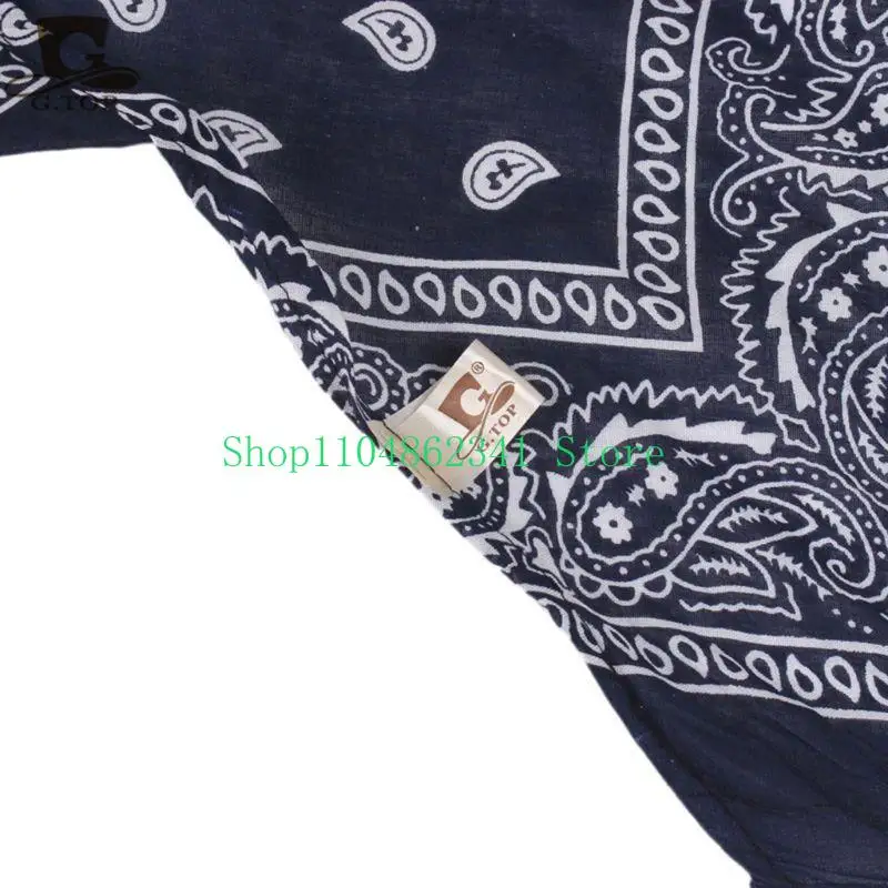 652F Women Unisex Visor Pre Fitted Bandana Turban Hat Boho Paisley Floral Printed Tie