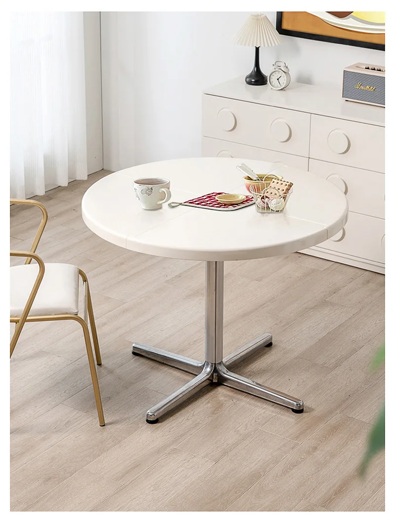 Multifunctional Household Folding Coffee Table Small Living Room round Plastic Dining Table for Restaurant Space-Saving Furnitur