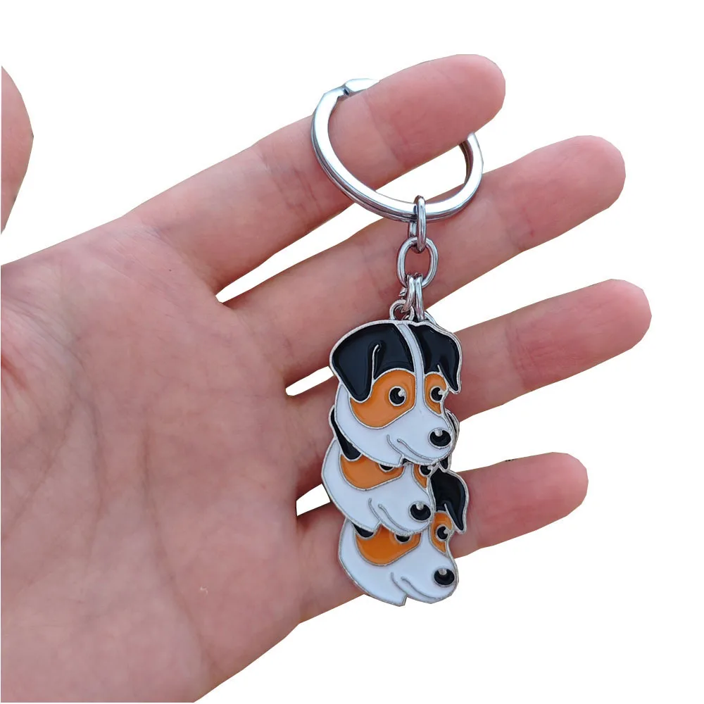 Jack Russell Terrier Dog Keychain Animal Boxer Pug Key Ring Cute Unique Classmate Gift