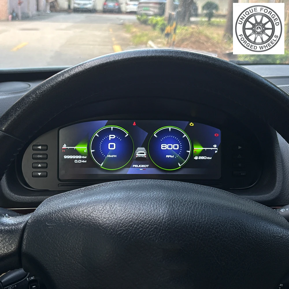 

Цифровая приборная панель Foforfor 12.3'' LCD для Peugeot 407 (2004-2010): мультимедийный проигрыватель, спидометр, датчик уровня масла, панель приборов