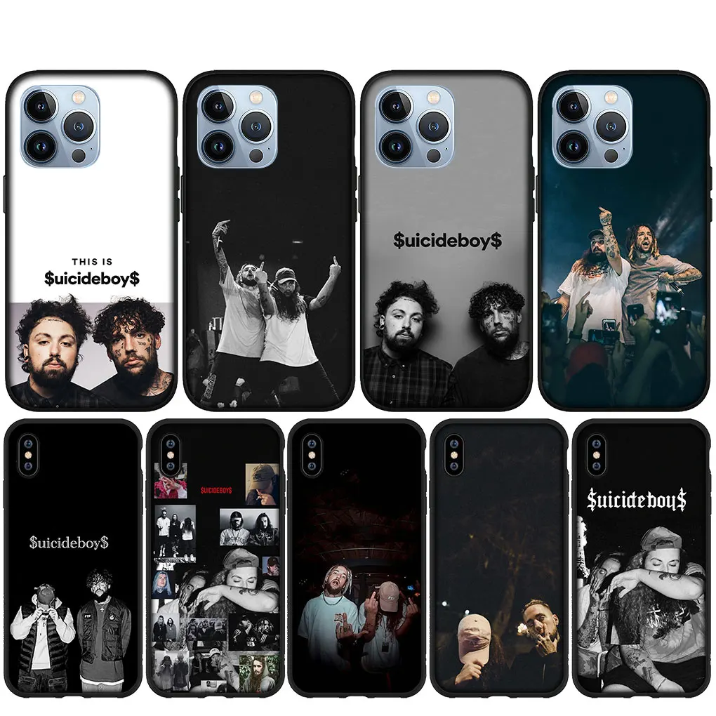 $uicideBoy$ Suicideboys Suicide Boys Soft Cover Case for iPhone 15 14 13 12 Mini 11 Pro X XR XS Max 7 8 Plus + 15+ Phone Casing