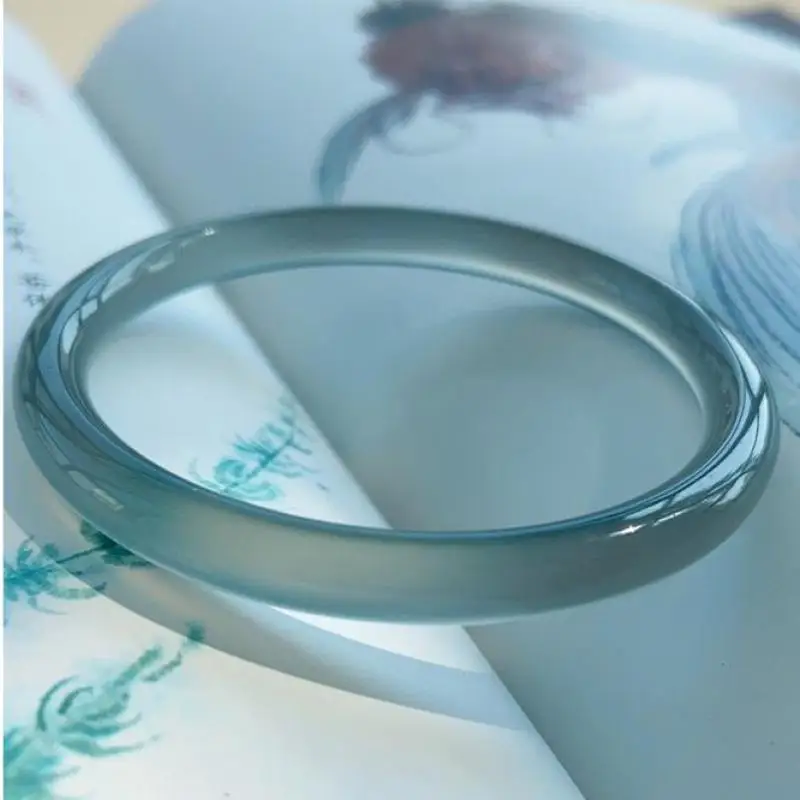 Natural Burmese Jade Bracelet Certified Myanmar Jadeite Blue Jades Bangle Women Fine Jewelry Genuine Grade A Burma Jade Bangles