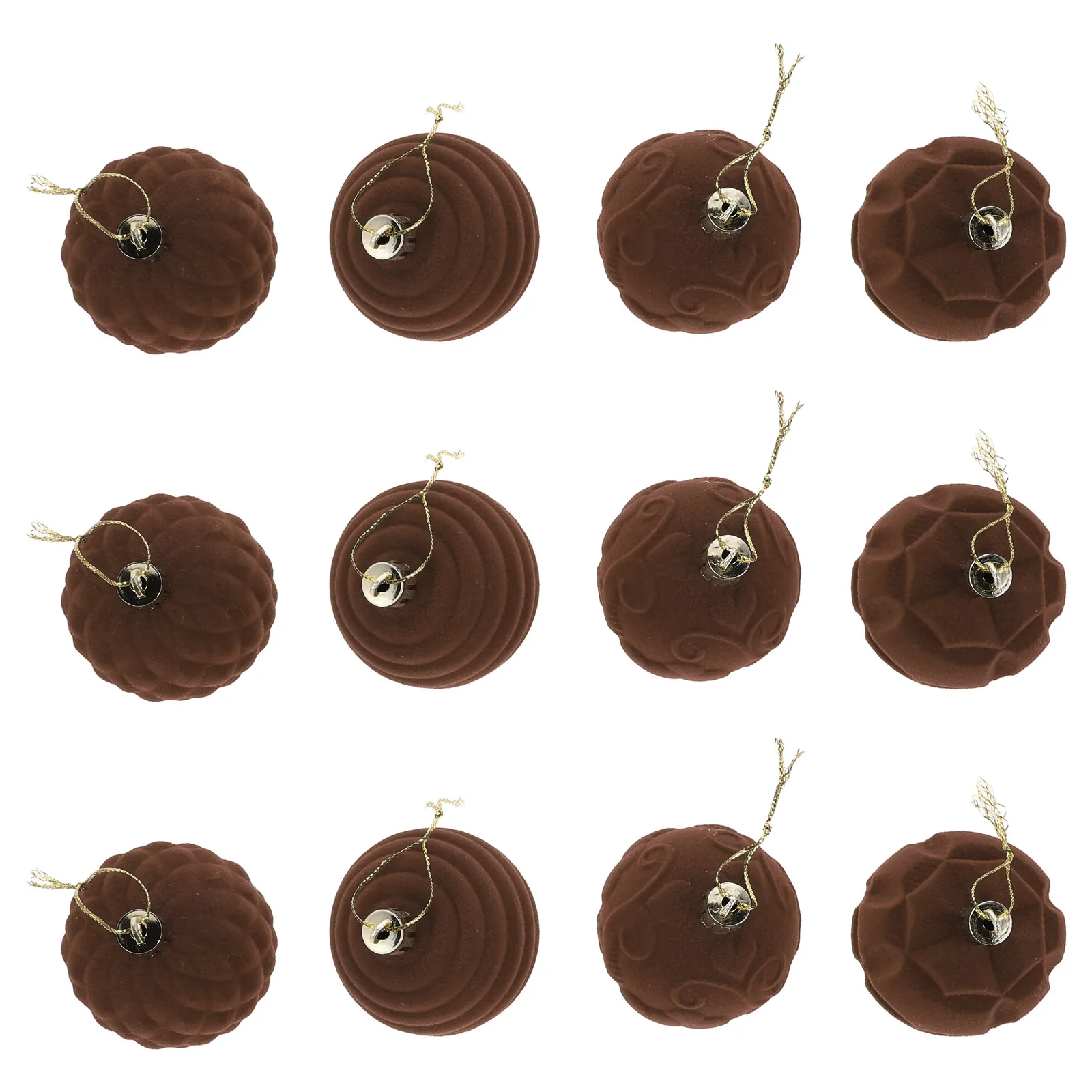 

12 Pcs Flocked Christmas Balls 6cm Velvet naments for Tree Decor Shatterproof DIY Mini blanks Blue Burgundy Clear Fillable