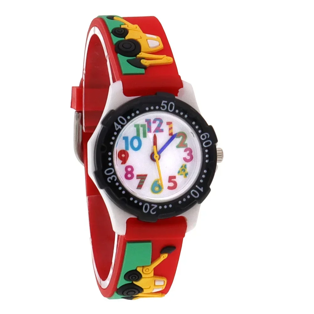 Boys Quartz Digital Wristwatch for Kids Silicone Strap Children's Watch