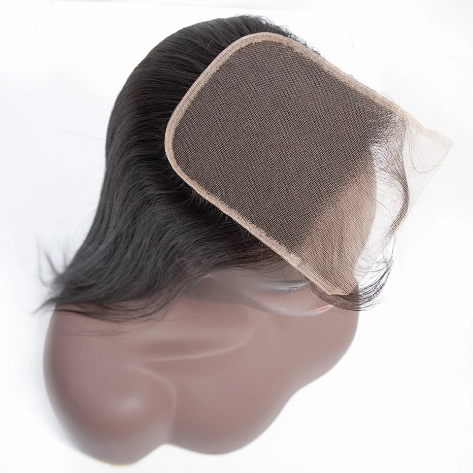 Straight 6×6 Closure Transparent Swiss 13x6 Lace Frontal Pre Plucked Ear to Ear Peruvian Human Hair For Black Women