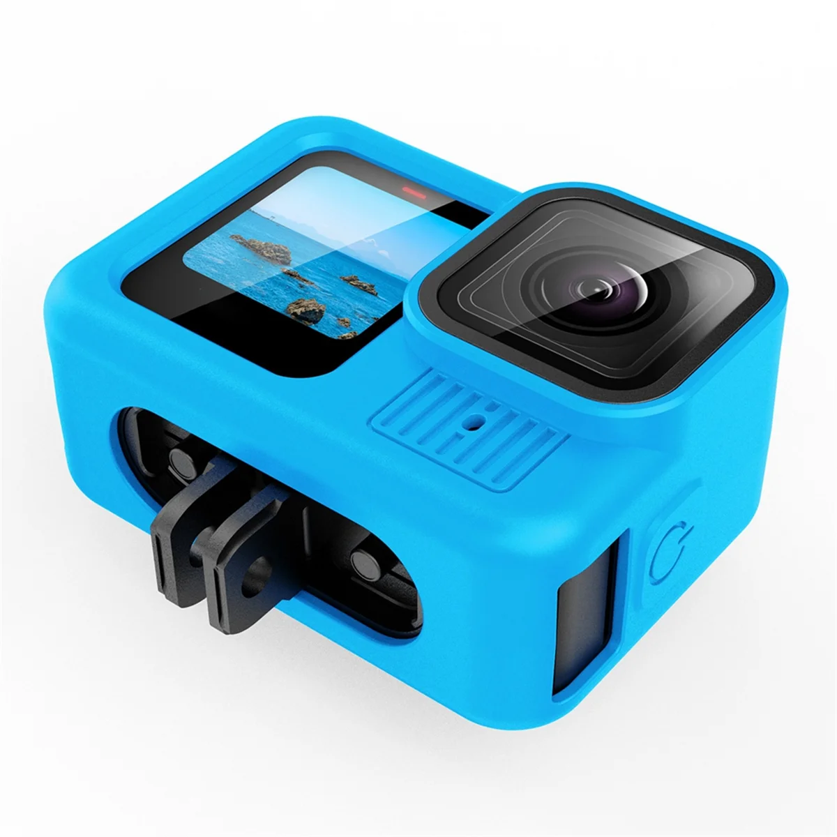 For Gopro Hero 13 Silicone Case Protective Soft Housing Shell Lens Protector for Gopro Hero13 Blue with Cover