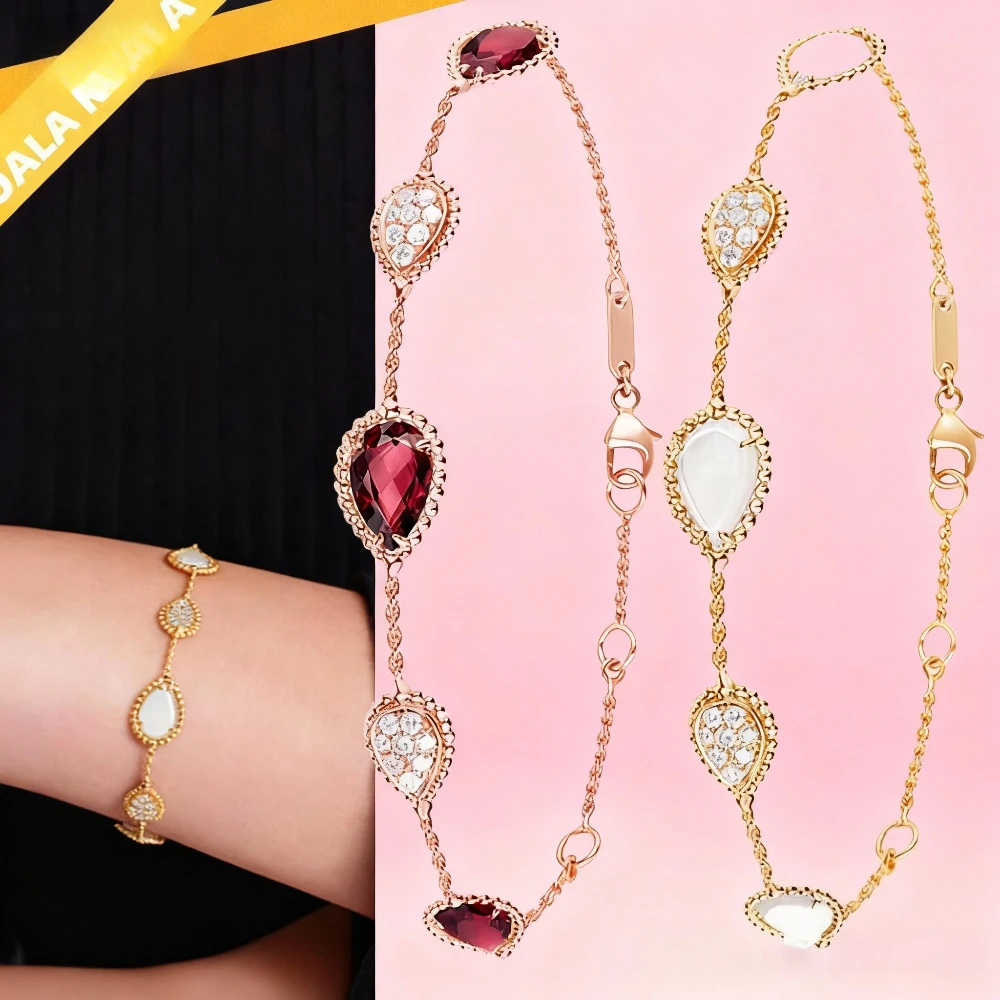 

2025 Trendy Jewelry light luxury fashion teardrop diamond-encrusted bracelet, an elegant multi-functional jewelry for gathering