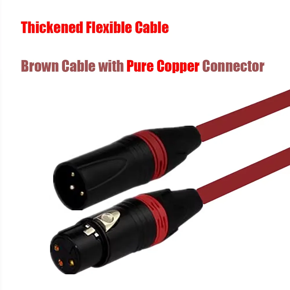 DMX512 Three-Core Kanon Male And Female XLR Cable for Stage Light Signal Light Beam Mixer Power Amplifier Microphone Connection