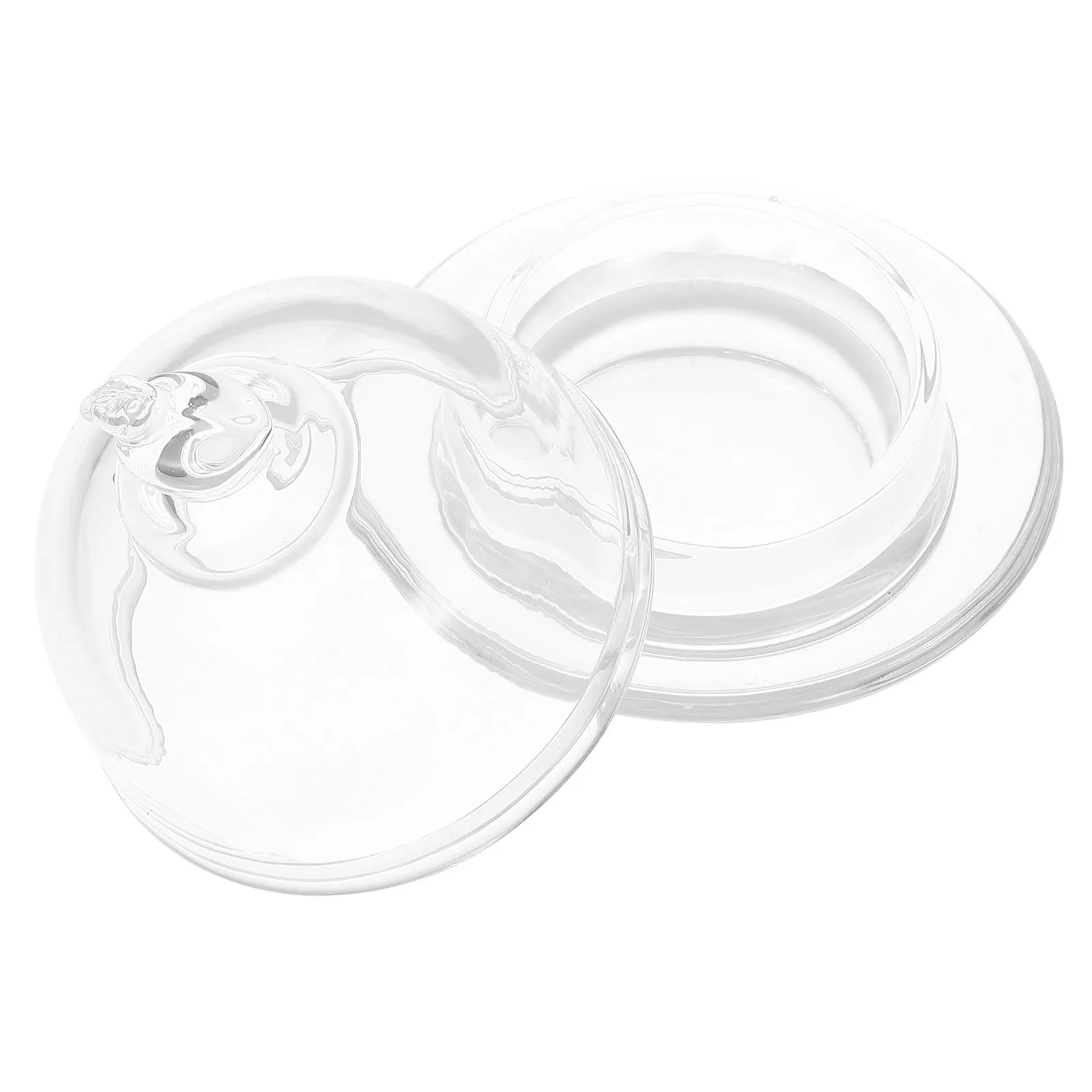 

Прозрачная стеклянная чаша для чернил с куполообразной крышкой, идеально подходит для смешивания суми-чернил, хранения воды, использования с штемпельными подушками, для каллиграфии, живописи, традиционного искусства