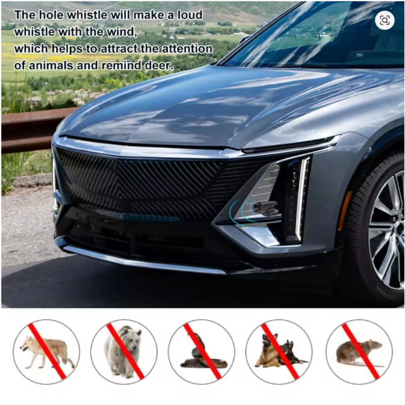 2/8Pcs Car Deer Whistles Animal Warning Whistles System Safety Sound Alarm Ultrasonic Warn Repeller Warn Safety
