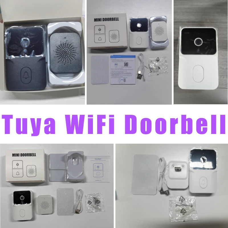 WiFi Video Doorbell 800mAh Tuya Smart Outdoor Wireless Intercom Cameras Ringing Bell Digital Door Viewer Camera Security Monitor